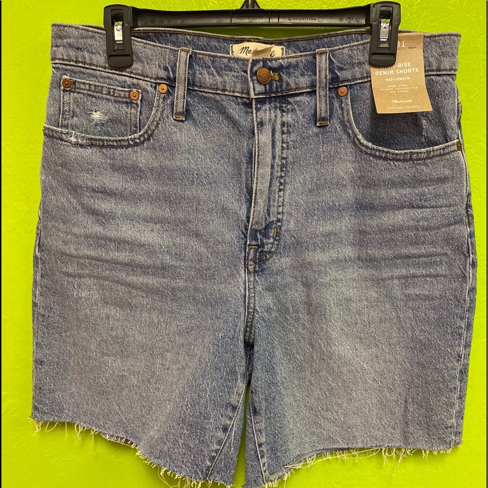 Madewell Cut Off Jean Shorts Cotton Blue New W 31